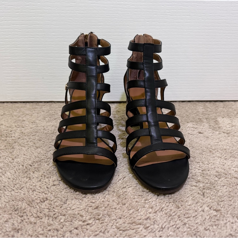 Tommy Hilfiger Black Strappy Gladiator Sandal Heels